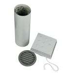 Приточный клапан КИВ-125 Quadro комплект 0.5 м.